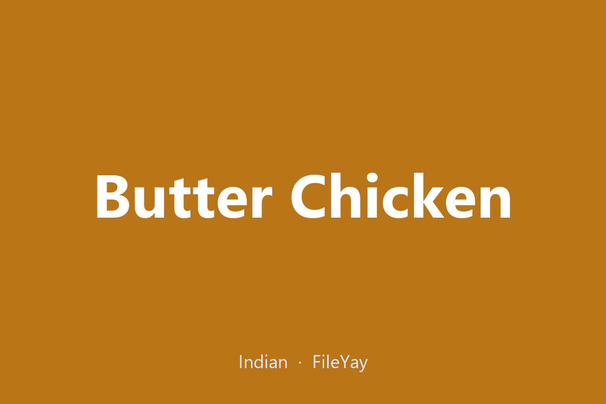 Butter Chicken (Ayam Mentega India)