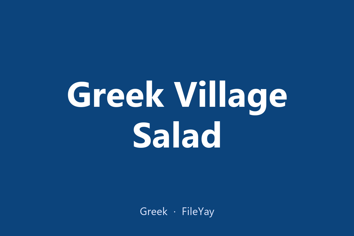Salad Desa Yunani