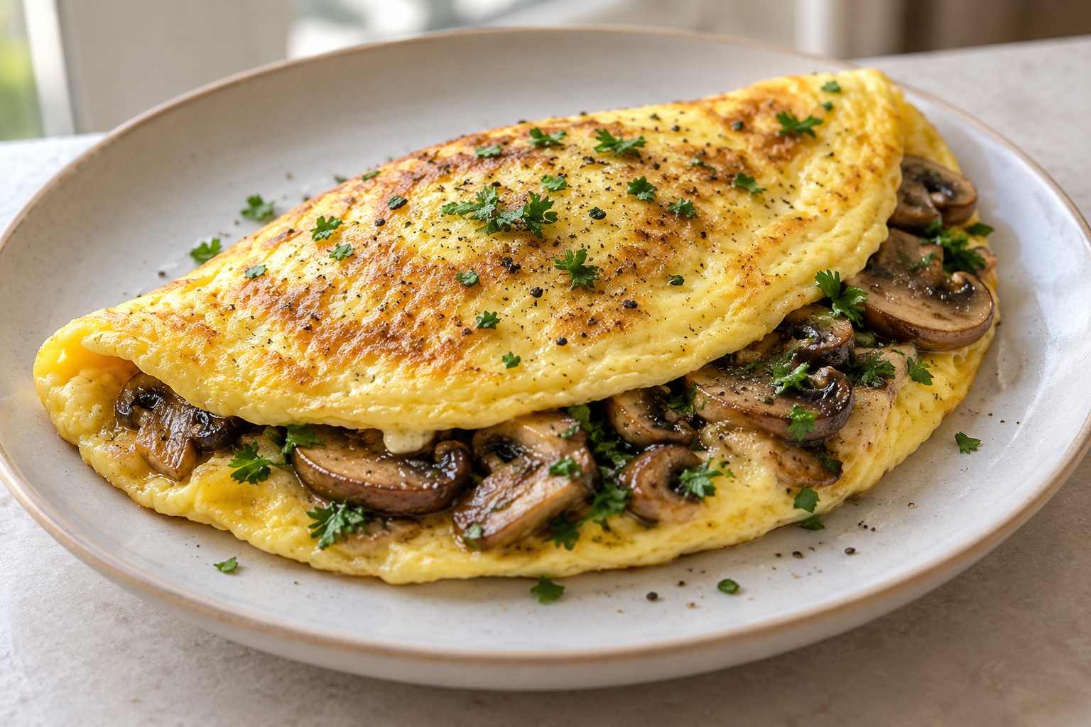 Omelet Jamur